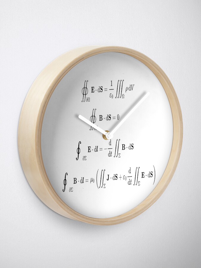 Alternate view of Maxwell's equations, #Maxwells, #equations, #MaxwellsEquations, Maxwell, equation, MaxwellEquations, #Physics, Electricity, Electrodynamics, Electromagnetism Clock
