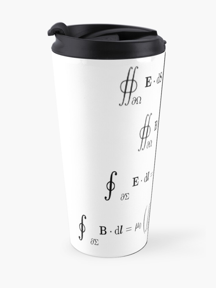 Alternate view of Maxwell's equations, #Maxwells, #equations, #MaxwellsEquations, Maxwell, equation, MaxwellEquations, #Physics, Electricity, Electrodynamics, Electromagnetism Travel Mug