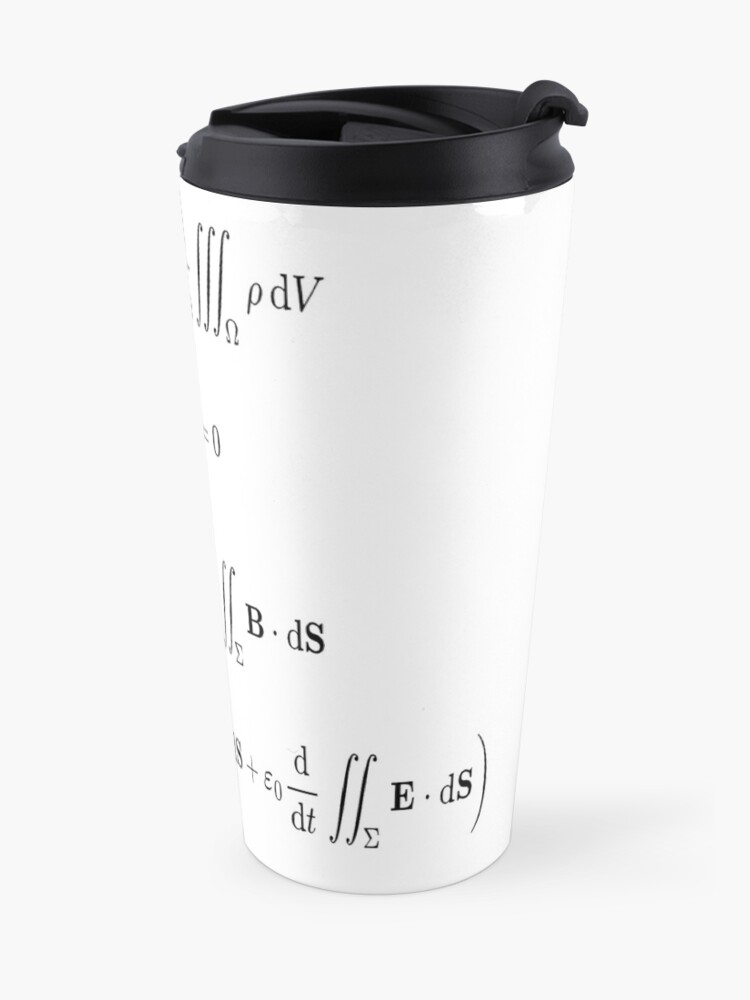 Alternate view of Maxwell's equations, #Maxwells, #equations, #MaxwellsEquations, Maxwell, equation, MaxwellEquations, #Physics, Electricity, Electrodynamics, Electromagnetism Travel Mug