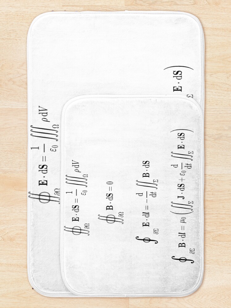 Alternate view of Maxwell's equations, #Maxwells, #equations, #MaxwellsEquations, Maxwell, equation, MaxwellEquations, #Physics, Electricity, Electrodynamics, Electromagnetism Bath Mat