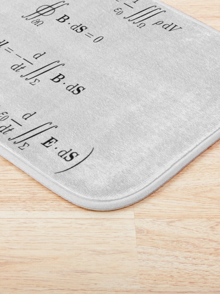 Alternate view of Maxwell's equations, #Maxwells, #equations, #MaxwellsEquations, Maxwell, equation, MaxwellEquations, #Physics, Electricity, Electrodynamics, Electromagnetism Bath Mat