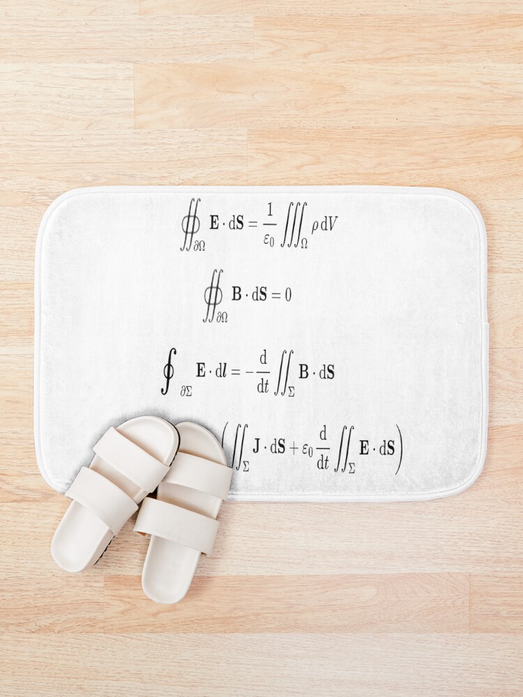 Alternate view of Maxwell's equations, #Maxwells, #equations, #MaxwellsEquations, Maxwell, equation, MaxwellEquations, #Physics, Electricity, Electrodynamics, Electromagnetism Bath Mat