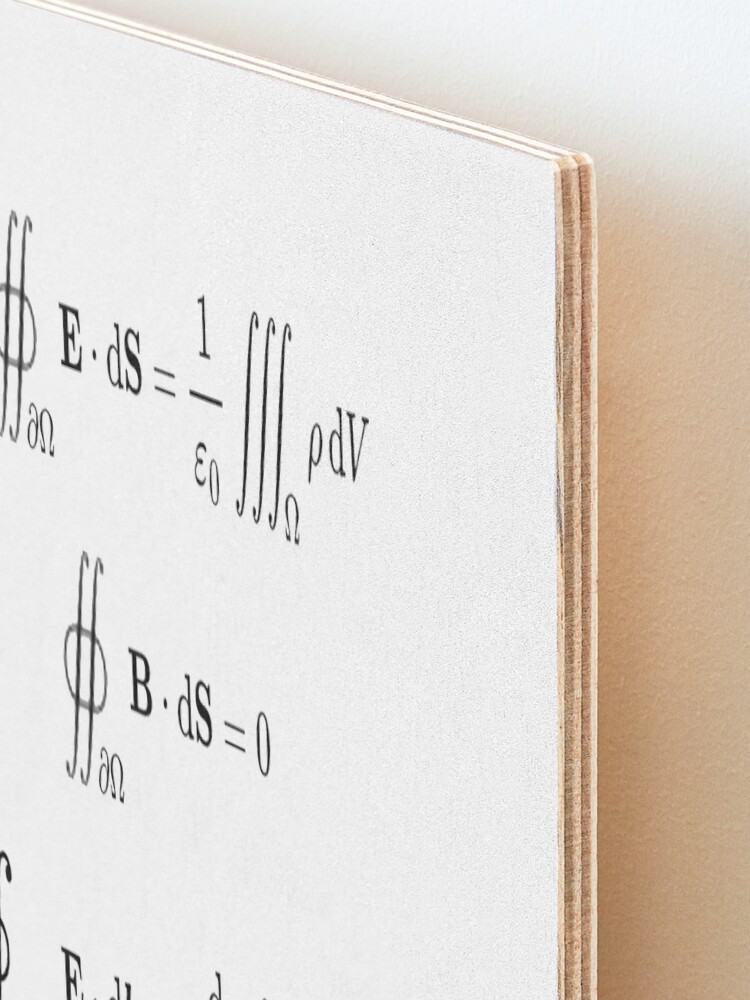 Alternate view of Maxwell's equations, #Maxwells, #equations, #MaxwellsEquations, Maxwell, equation, MaxwellEquations, #Physics, Electricity, Electrodynamics, Electromagnetism Mounted Print