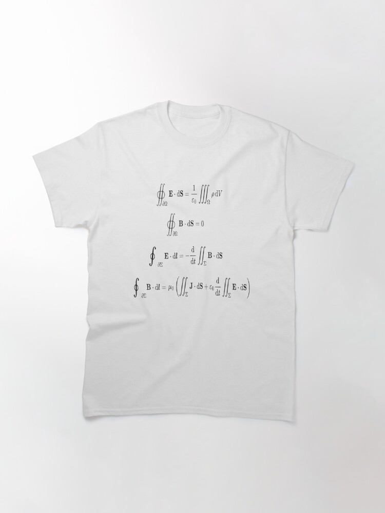 Alternate view of Maxwell's equations, #Maxwells, #equations, #MaxwellsEquations, Maxwell, equation, MaxwellEquations, #Physics, Electricity, Electrodynamics, Electromagnetism Classic T-Shirt