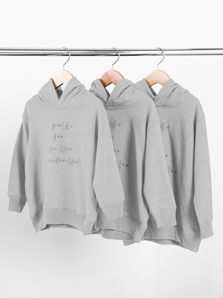Alternate view of Maxwell's equations, #Maxwells, #equations, #MaxwellsEquations, Maxwell, equation, MaxwellEquations, #Physics, Electricity, Electrodynamics, Electromagnetism Toddler Pullover Hoodie