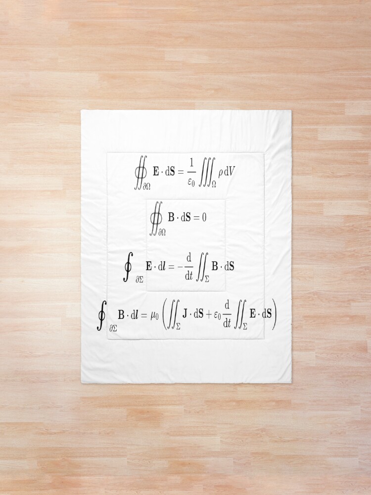 Alternate view of Maxwell's equations, #Maxwells, #equations, #MaxwellsEquations, Maxwell, equation, MaxwellEquations, #Physics, Electricity, Electrodynamics, Electromagnetism Comforter