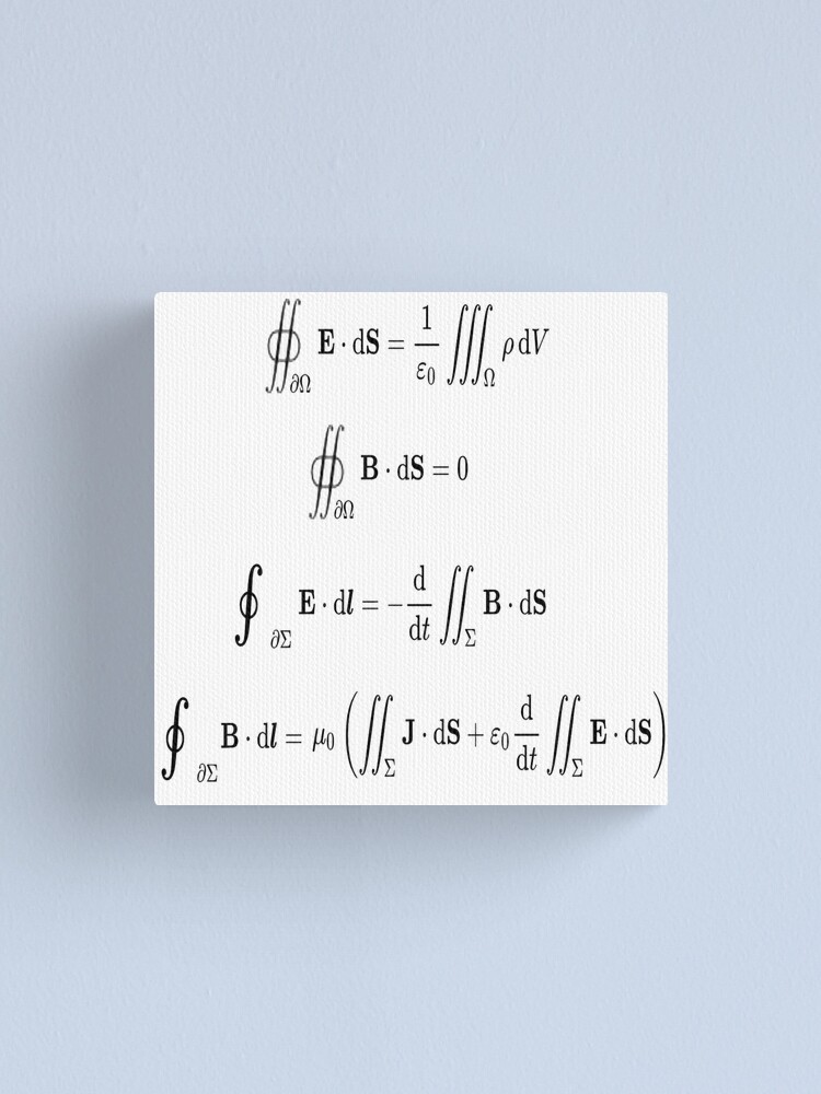 Alternate view of Maxwell's equations, #Maxwells, #equations, #MaxwellsEquations, Maxwell, equation, MaxwellEquations, #Physics, Electricity, Electrodynamics, Electromagnetism Canvas Print