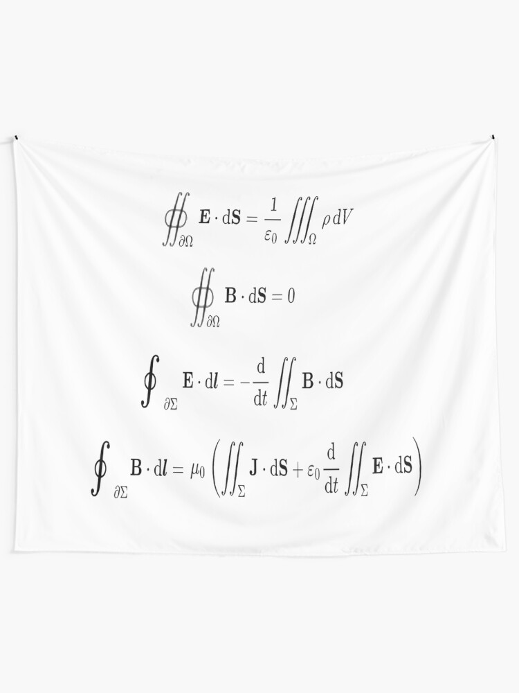 Alternate view of Maxwell's equations, #Maxwells, #equations, #MaxwellsEquations, Maxwell, equation, MaxwellEquations, #Physics, Electricity, Electrodynamics, Electromagnetism Tapestry