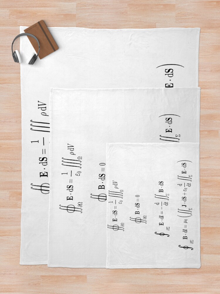 Alternate view of Maxwell's equations, #Maxwells, #equations, #MaxwellsEquations, Maxwell, equation, MaxwellEquations, #Physics, Electricity, Electrodynamics, Electromagnetism Throw Blanket