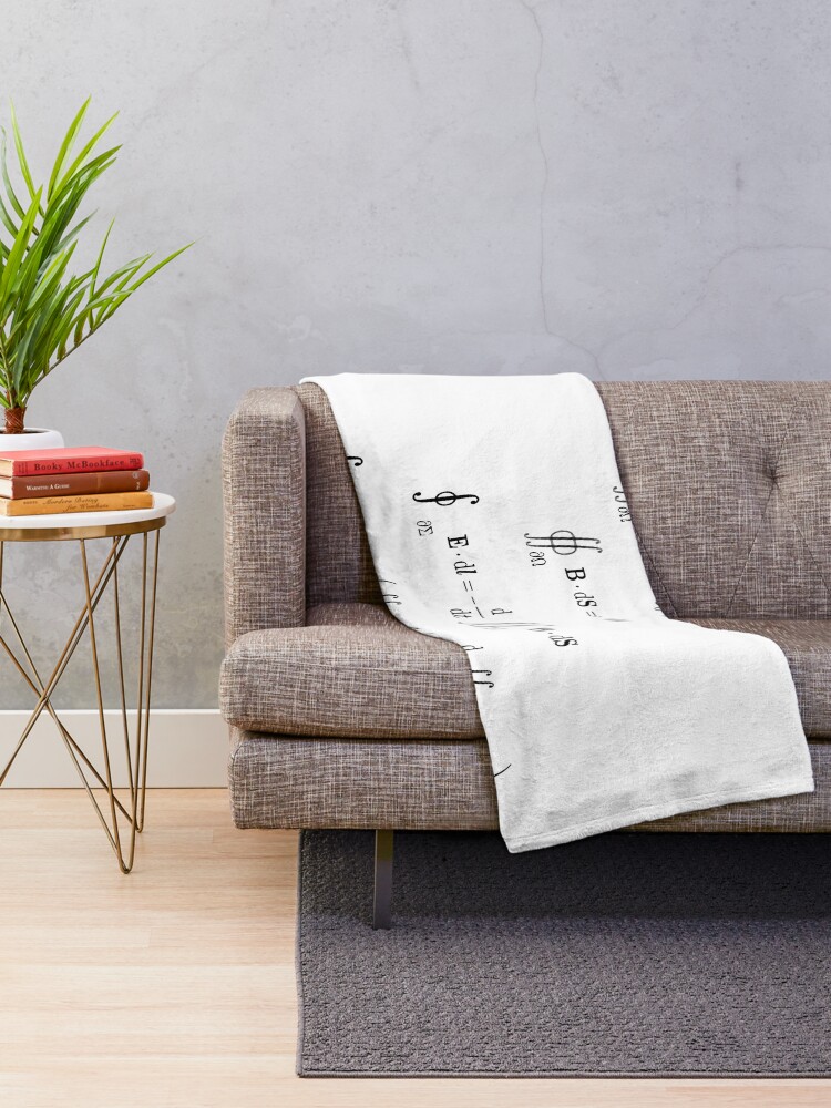 Alternate view of Maxwell's equations, #Maxwells, #equations, #MaxwellsEquations, Maxwell, equation, MaxwellEquations, #Physics, Electricity, Electrodynamics, Electromagnetism Throw Blanket