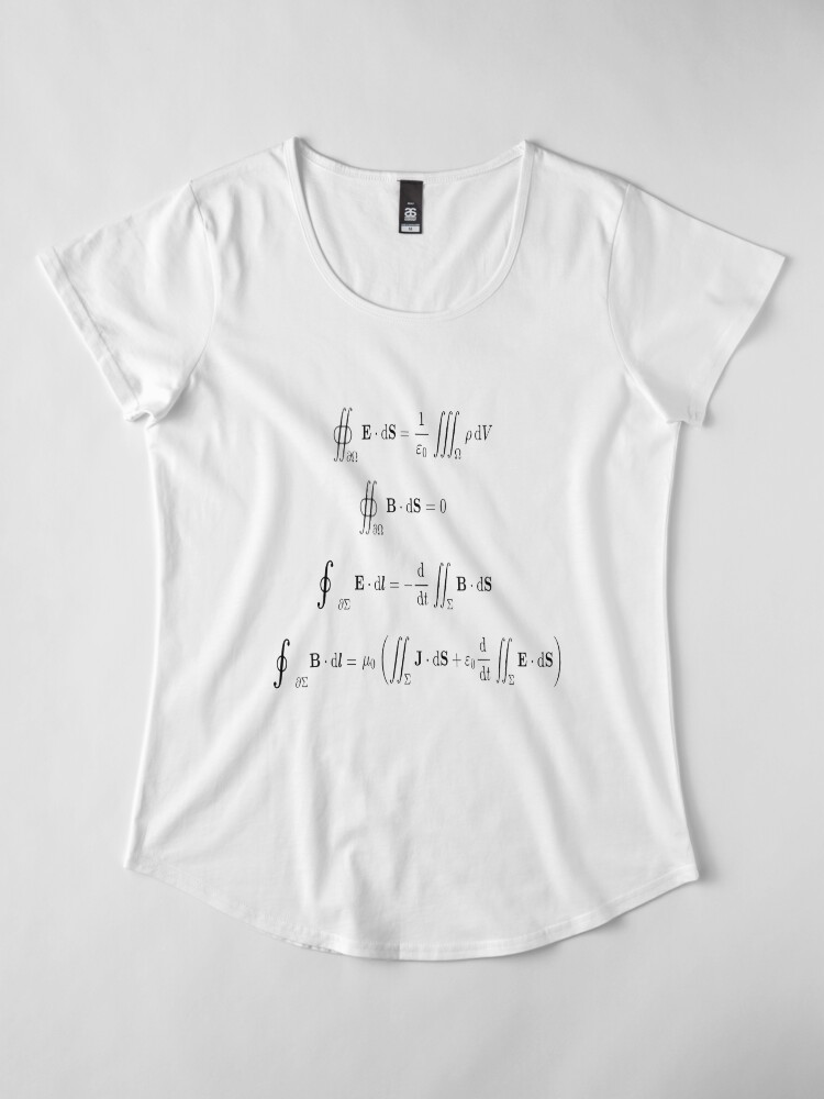 Alternate view of Maxwell's equations, #Maxwells, #equations, #MaxwellsEquations, Maxwell, equation, MaxwellEquations, #Physics, Electricity, Electrodynamics, Electromagnetism Premium Scoop T-Shirt