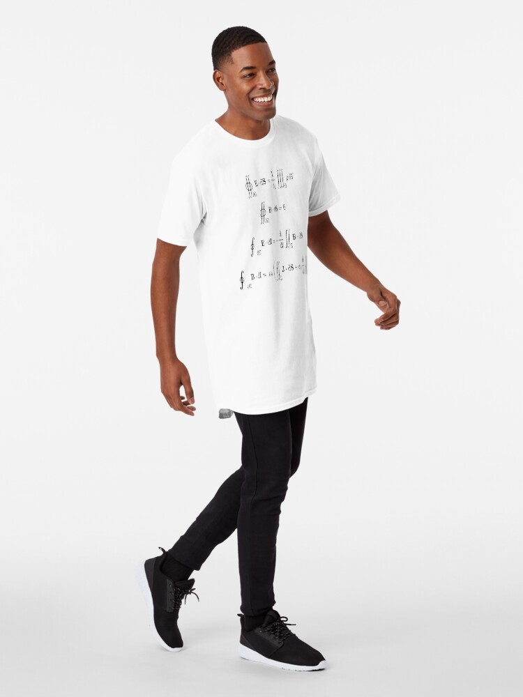 Alternate view of Maxwell's equations, #Maxwells, #equations, #MaxwellsEquations, Maxwell, equation, MaxwellEquations, #Physics, Electricity, Electrodynamics, Electromagnetism Long T-Shirt