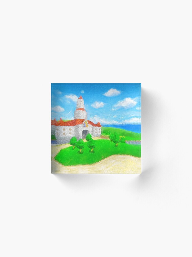 Alternate view of Peach's Castle Painting Acrylic Block