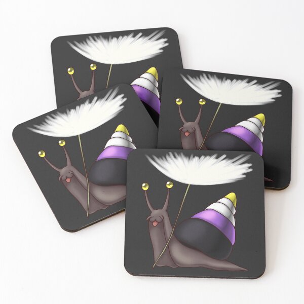 Item preview, Nonbinary Pride Snail with Dandelion Seed designed and sold by PrideSnails.