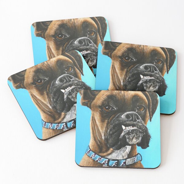 Item preview, Cute Boxer Dog Portrait designed and sold by Kitslam Art.