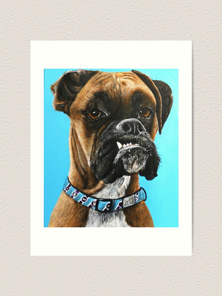 boxer dog painting