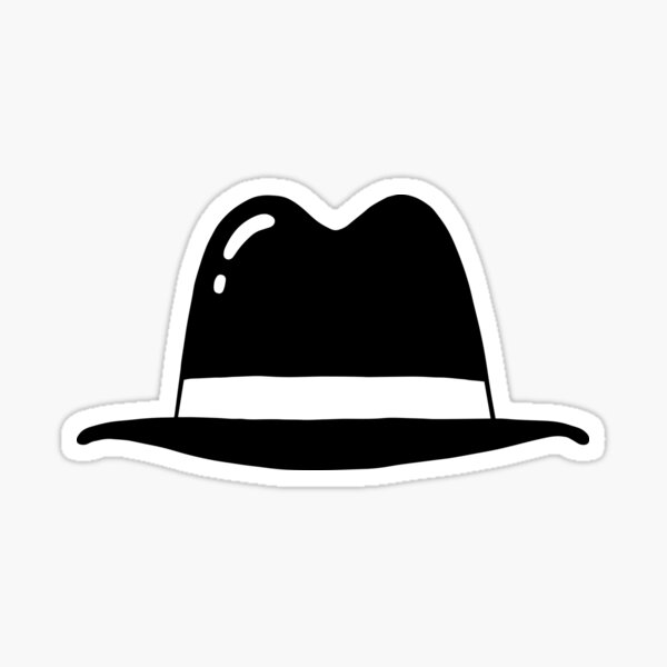 "Elegant retro hat" Sticker by Mhea Redbubble