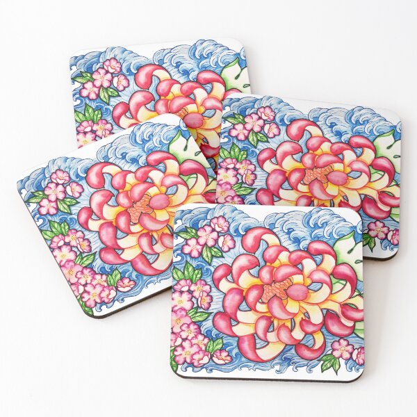 Item preview, Chrysanthemum waves designed and sold by redmakesart.