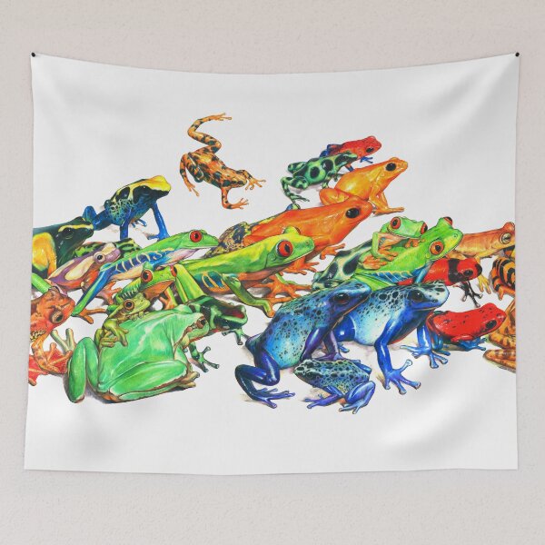 Item preview, Tropical Frog Collage designed and sold by Salmoneggs.