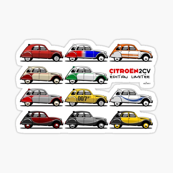 Citroën 2CV éditions limitées Sticker