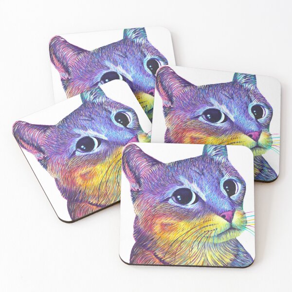 Item preview, Colorful Rainbow Cat design designed and sold by Kitslam Art.