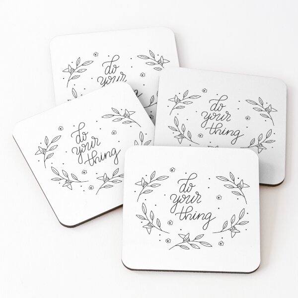 Item preview, Do your thing floral hand lettering designed and sold by Katbydesign.