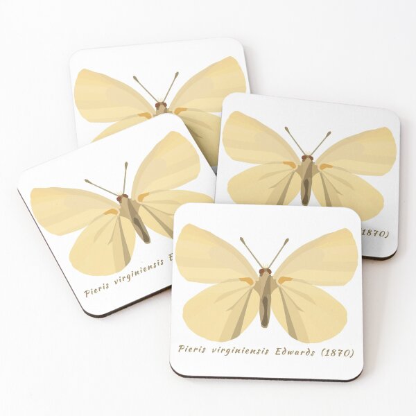 Item preview, West Virginia White butterfly, Pieris virginiensis, low poly portrait designed and sold by Bug & Brush.