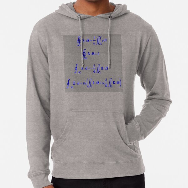 Maxwell's equations, #Maxwells, #equations, #MaxwellsEquations, Maxwell, equation, MaxwellEquations, #Physics, Electricity, Electrodynamics, Electromagnetism Lightweight Hoodie