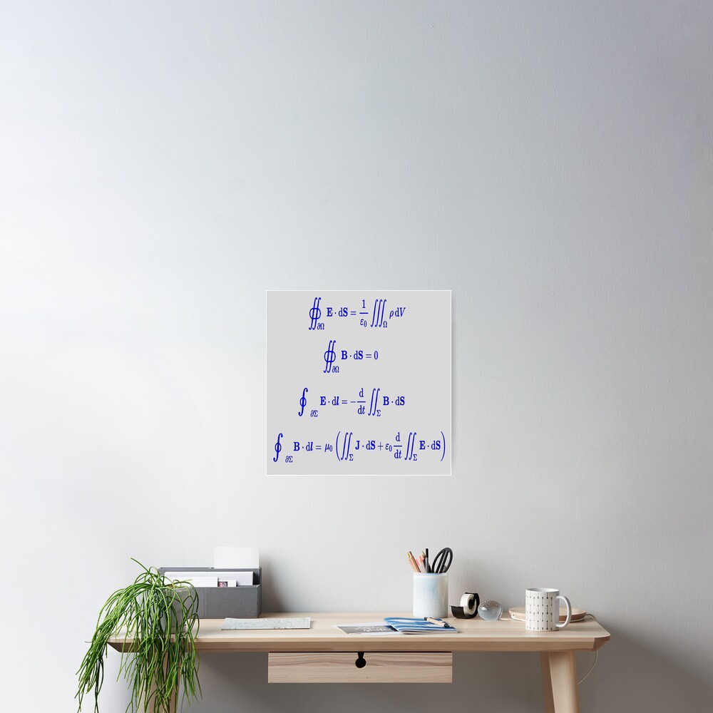 Maxwell's equations, #Maxwells, #equations, #MaxwellsEquations, Maxwell, equation, MaxwellEquations, #Physics, Electricity, Electrodynamics, Electromagnetism Poster