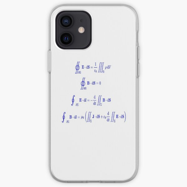 Maxwell's equations, #Maxwells, #equations, #MaxwellsEquations, Maxwell, equation, MaxwellEquations, #Physics, Electricity, Electrodynamics, Electromagnetism iPhone Soft Case