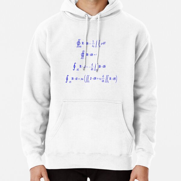 Maxwell's equations, #Maxwells, #equations, #MaxwellsEquations, Maxwell, equation, MaxwellEquations, #Physics, Electricity, Electrodynamics, Electromagnetism Pullover Hoodie