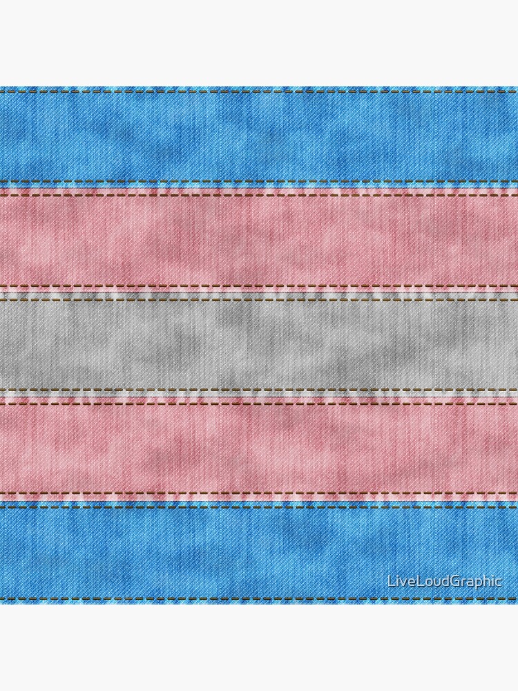 Transgender Denim Flag by LiveLoudGraphic