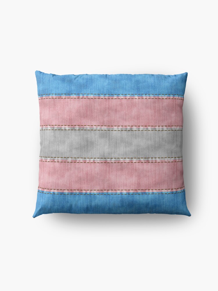Alternate view of Transgender Denim Flag Floor Pillow
