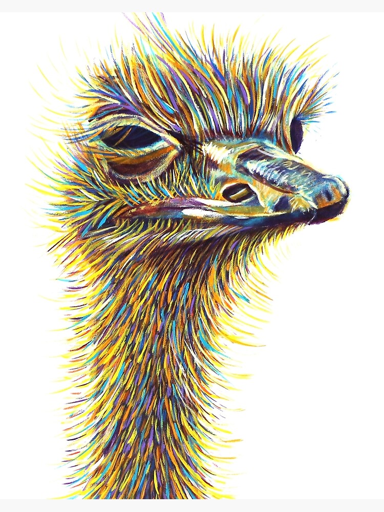 Colorful Ostrich Painting\