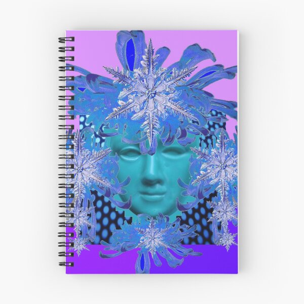 Item preview,   BLUE MARDI GRAS FUCHSIA-PURPLE SNOWFLAKES FACE MASK , designed and sold by sharlesart.