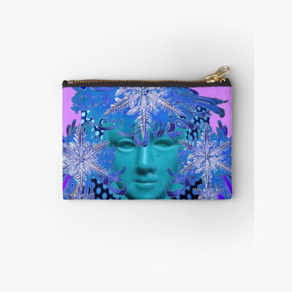 Item preview,   BLUE MARDI GRAS FUCHSIA-PURPLE SNOWFLAKES FACE MASK , designed and sold by sharlesart.