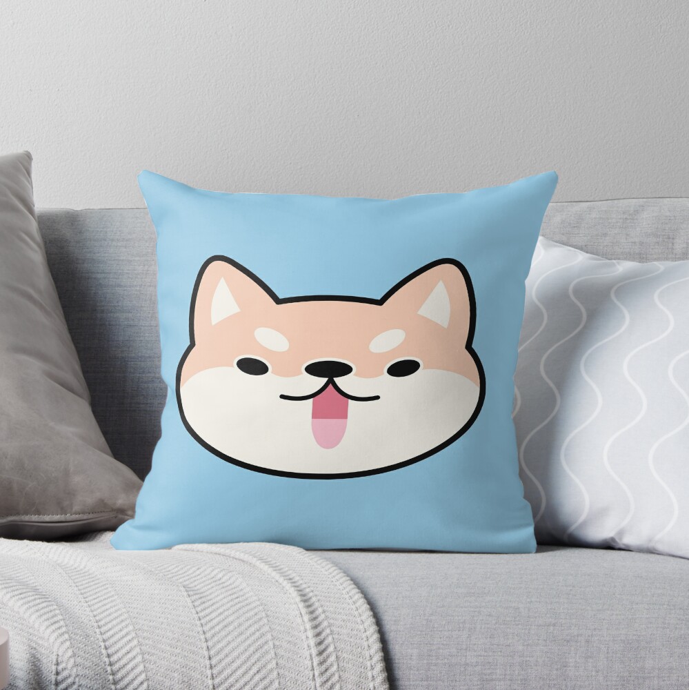 shiba throw pillow