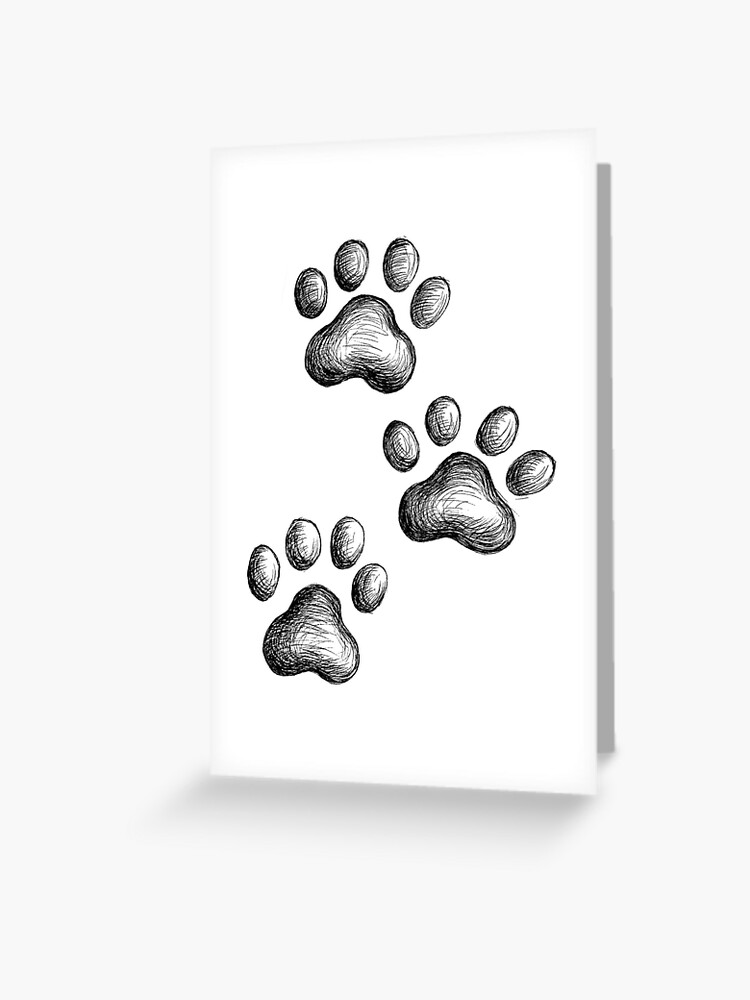 Sketched Paw Prints Pet Sketch Collection Cotton Fabric by Timeless Treas |  Oriental Trading
