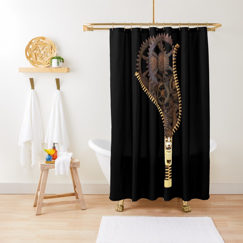 "Zipper Gear Reveal" Shower Curtain for Sale by Darcy777 Redbubble