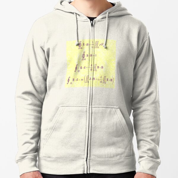 Maxwell&#39;s equations, #Maxwells, #equations, #MaxwellsEquations, Maxwell, equation, MaxwellEquations, #Physics, Electricity, Electrodynamics, Electromagnetism Zipped Hoodie