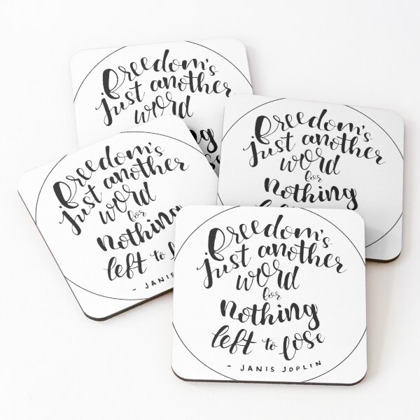 Item preview, Janis Joplin Bobby McGee Quote designed and sold by Christie Pasamonte.