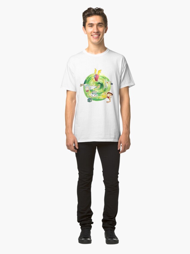 Alternate view of Rick and Morty Portal Classic T-Shirt