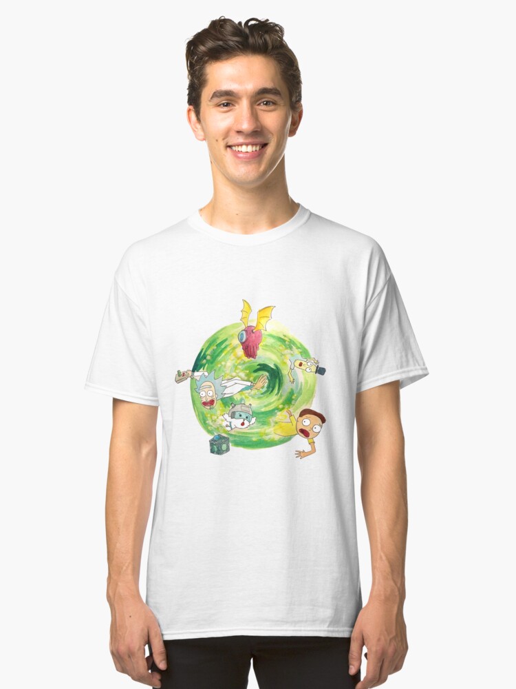 Alternate view of Rick and Morty Portal Classic T-Shirt