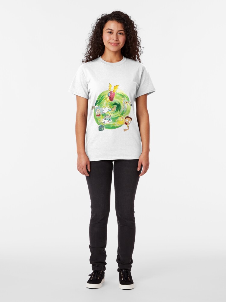 Alternate view of Rick and Morty Portal Classic T-Shirt