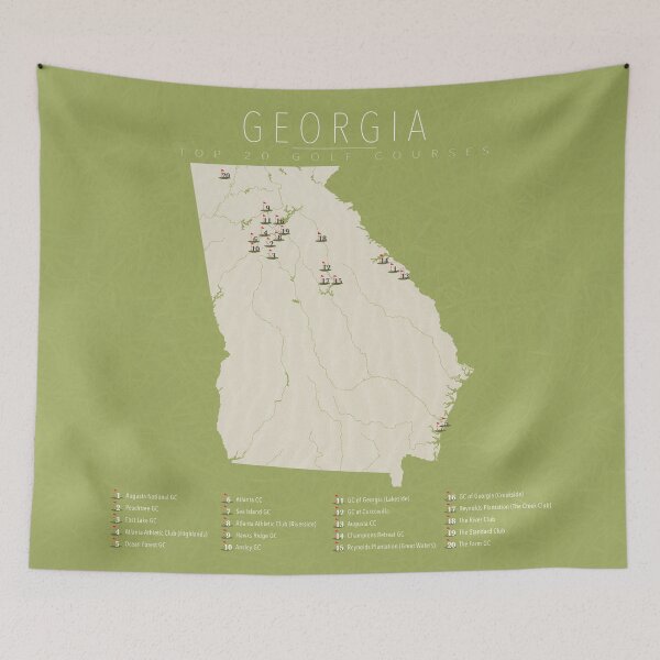 Item preview, Georgia Golf Courses designed and sold by FinlayMcNevin.