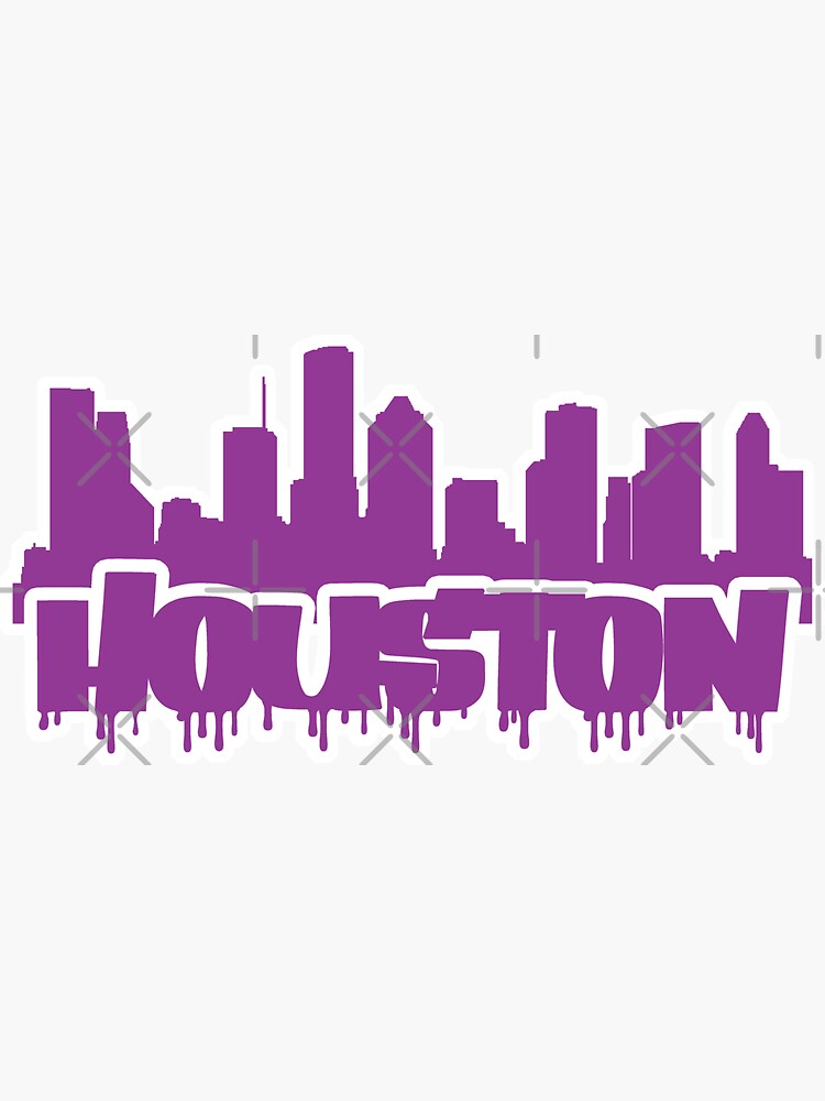 Houston Skyline Silhouette Sticker - Texas Souvenir