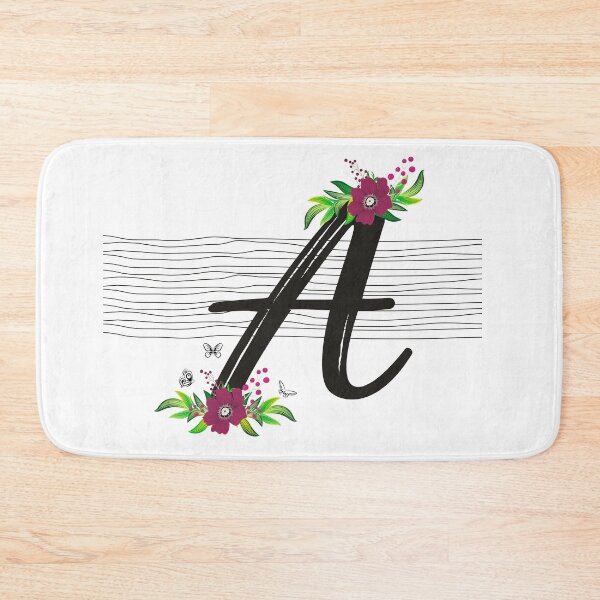 Item preview, Initial A- Letter A Monogram with Flowers & Butterflies designed and sold by Tetete.