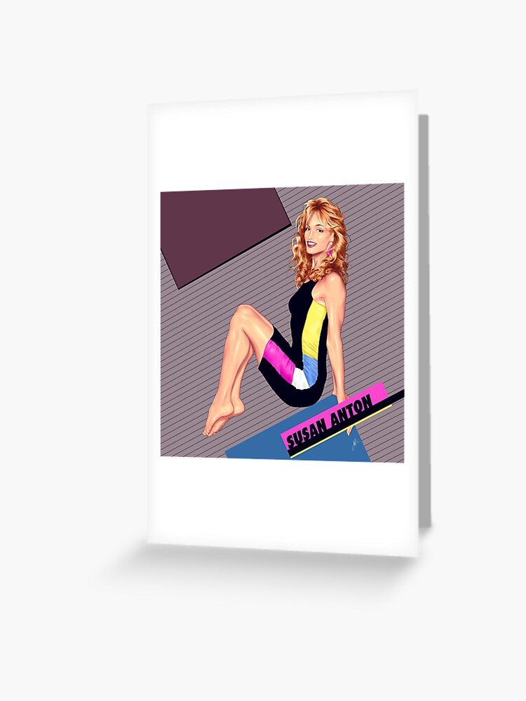 Linda Evans Workout Greeting Card for Sale by Aaron Page