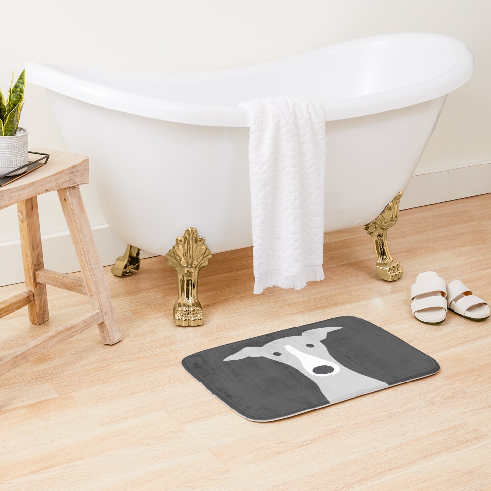 Greyhound | Italian Greyhound | Cute Whippet Dog Bath Mat