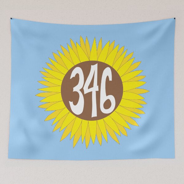 Item preview, Hand Drawn Texas Sunflower 346 Area Code designed and sold by itsrturn.